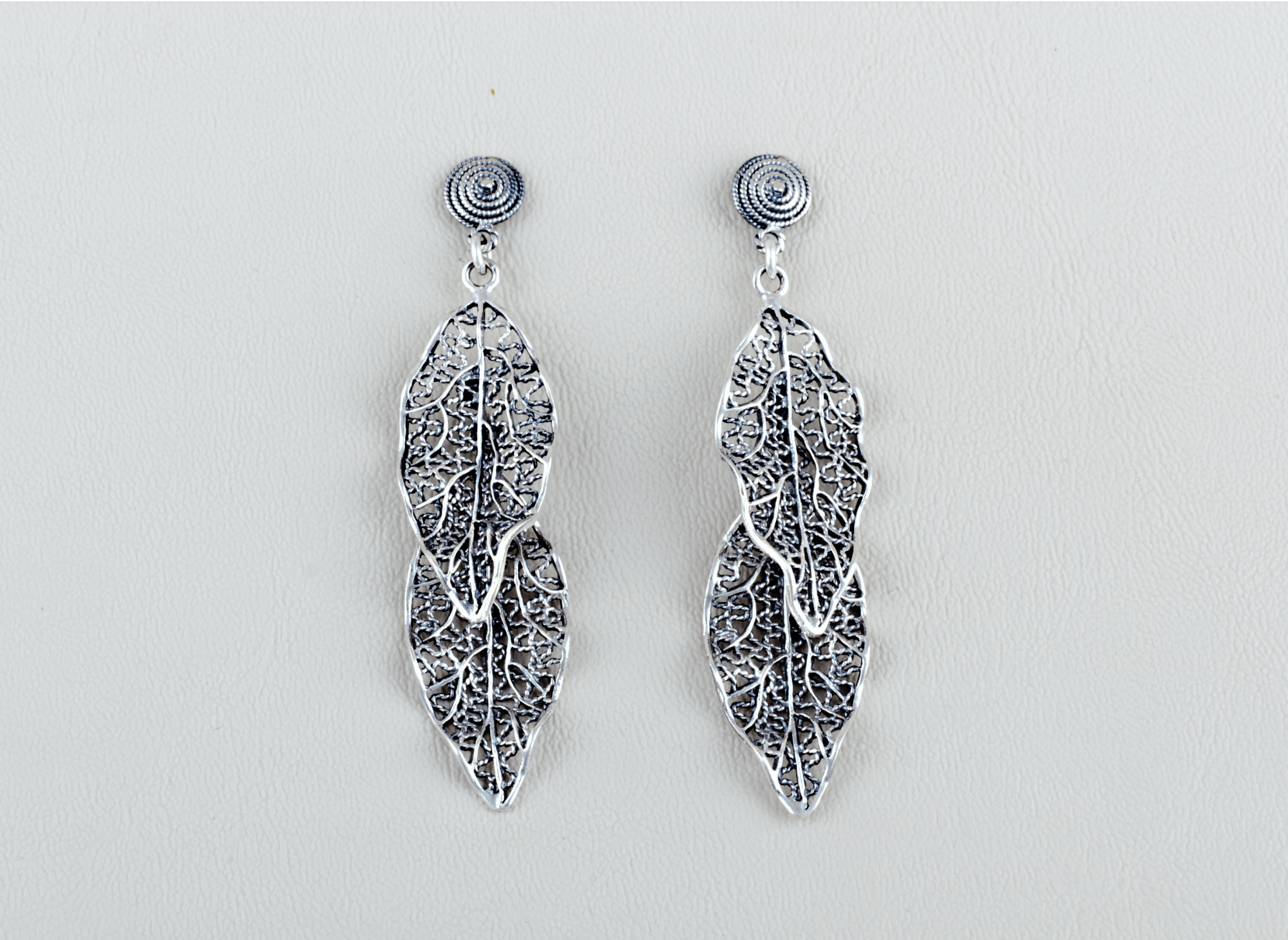 Arete Hoja Chriss Patinado