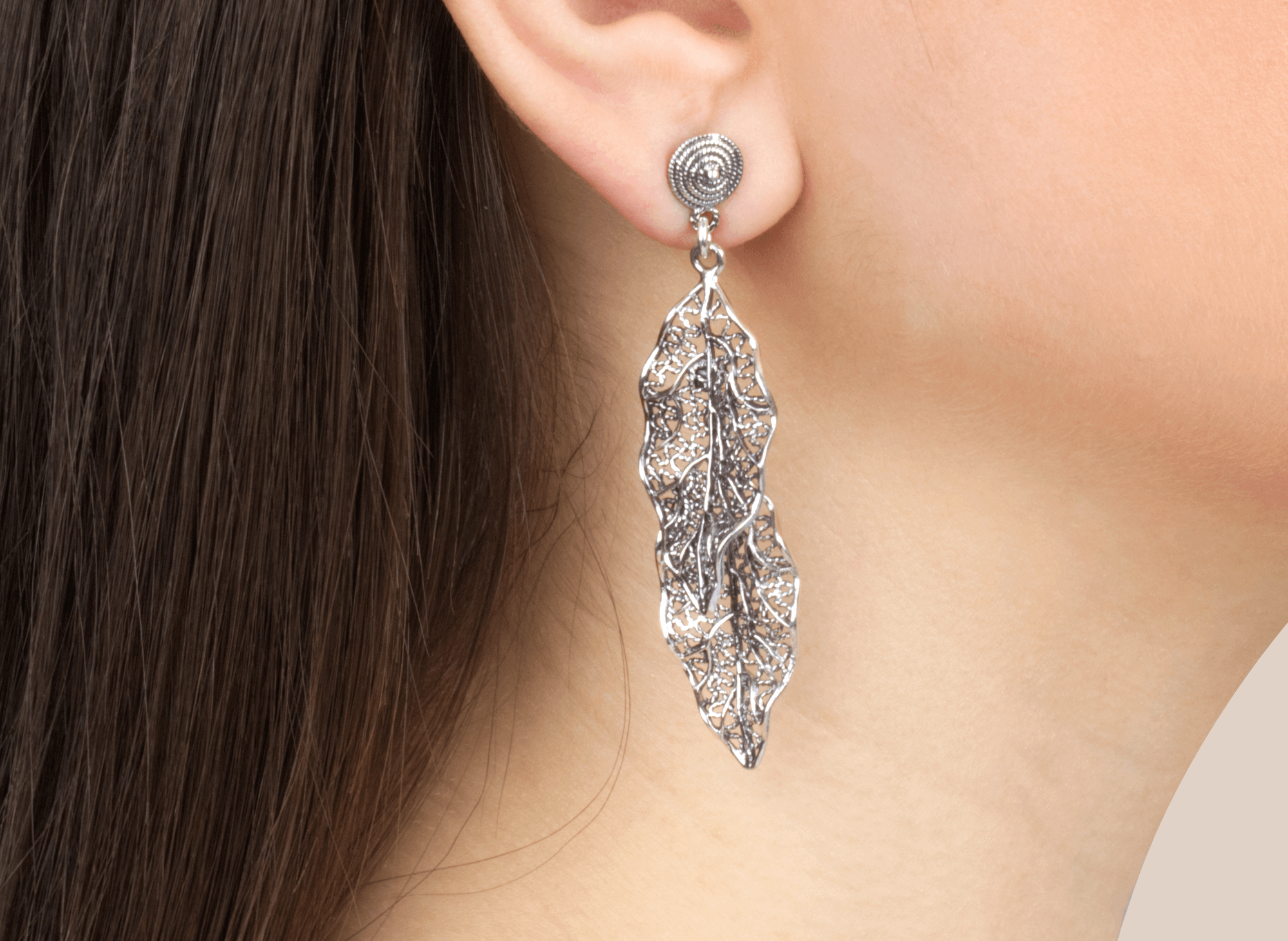 Arete Hoja Chriss Patinado