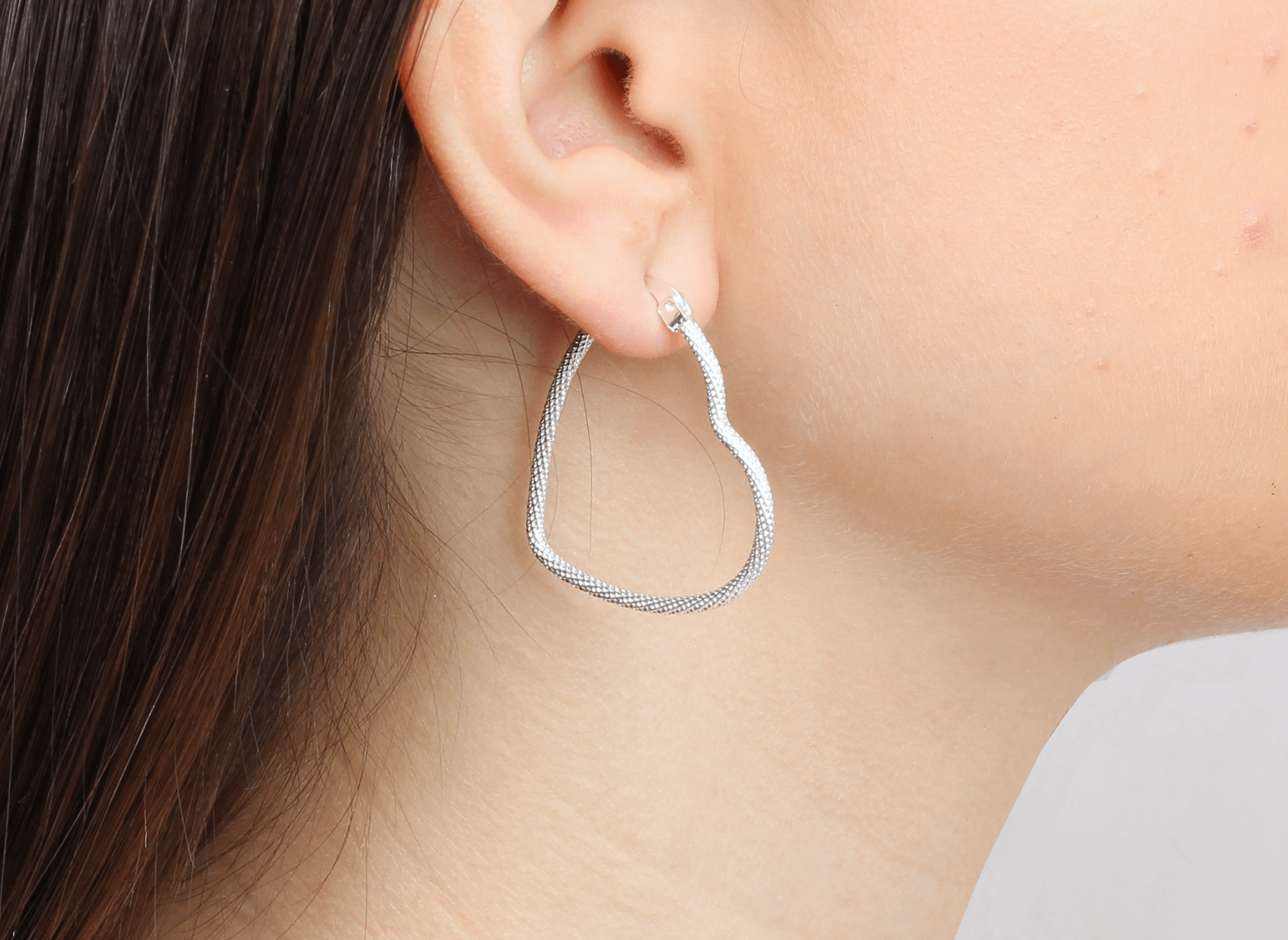 Arete Argolla Corazón Texturado