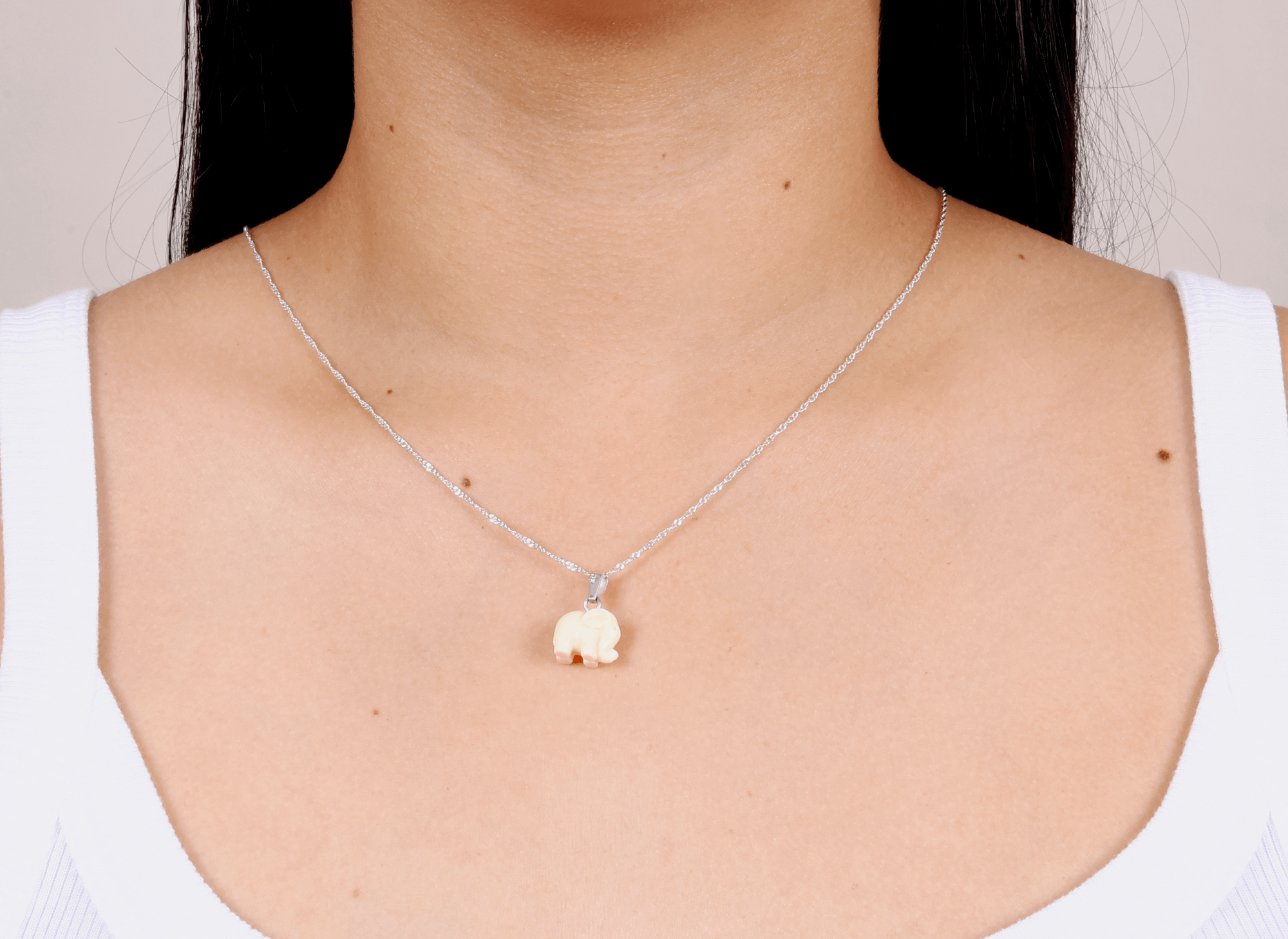 Collar Elefante Marfil