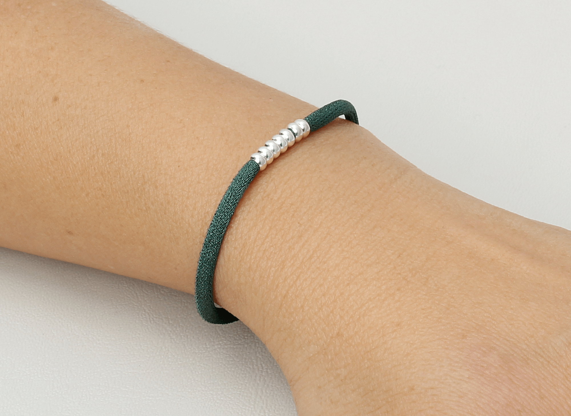 Pulsera Cornrow Plata