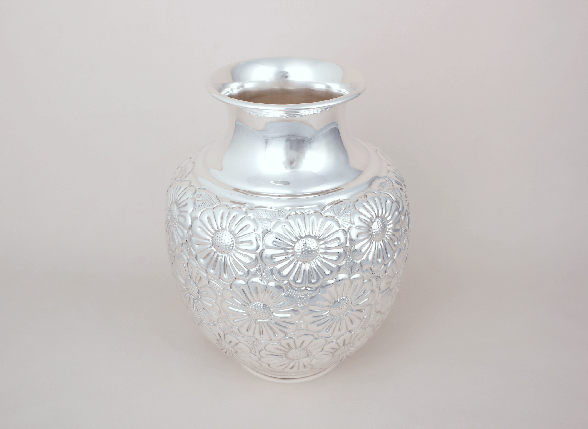 Florero Ánfora Girasol Plaqué