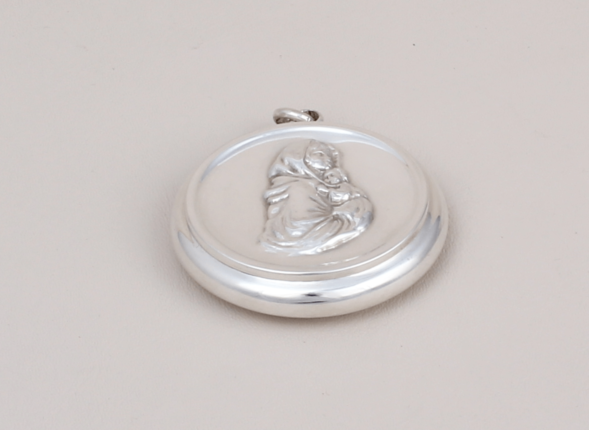 Medalla Cuna Plata Virgen 1 Cara