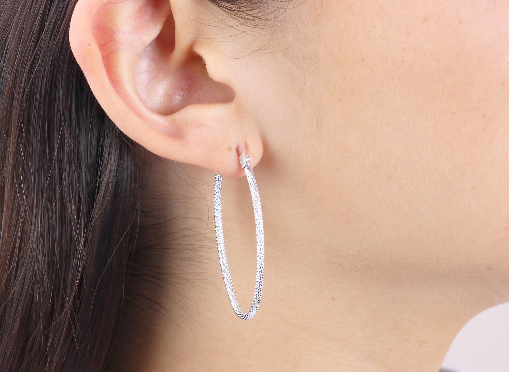 Arete Argolla Oval Texturada