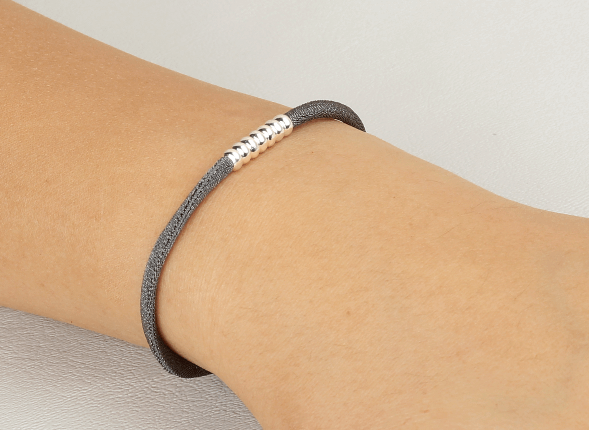 Pulsera Cornrow Plata