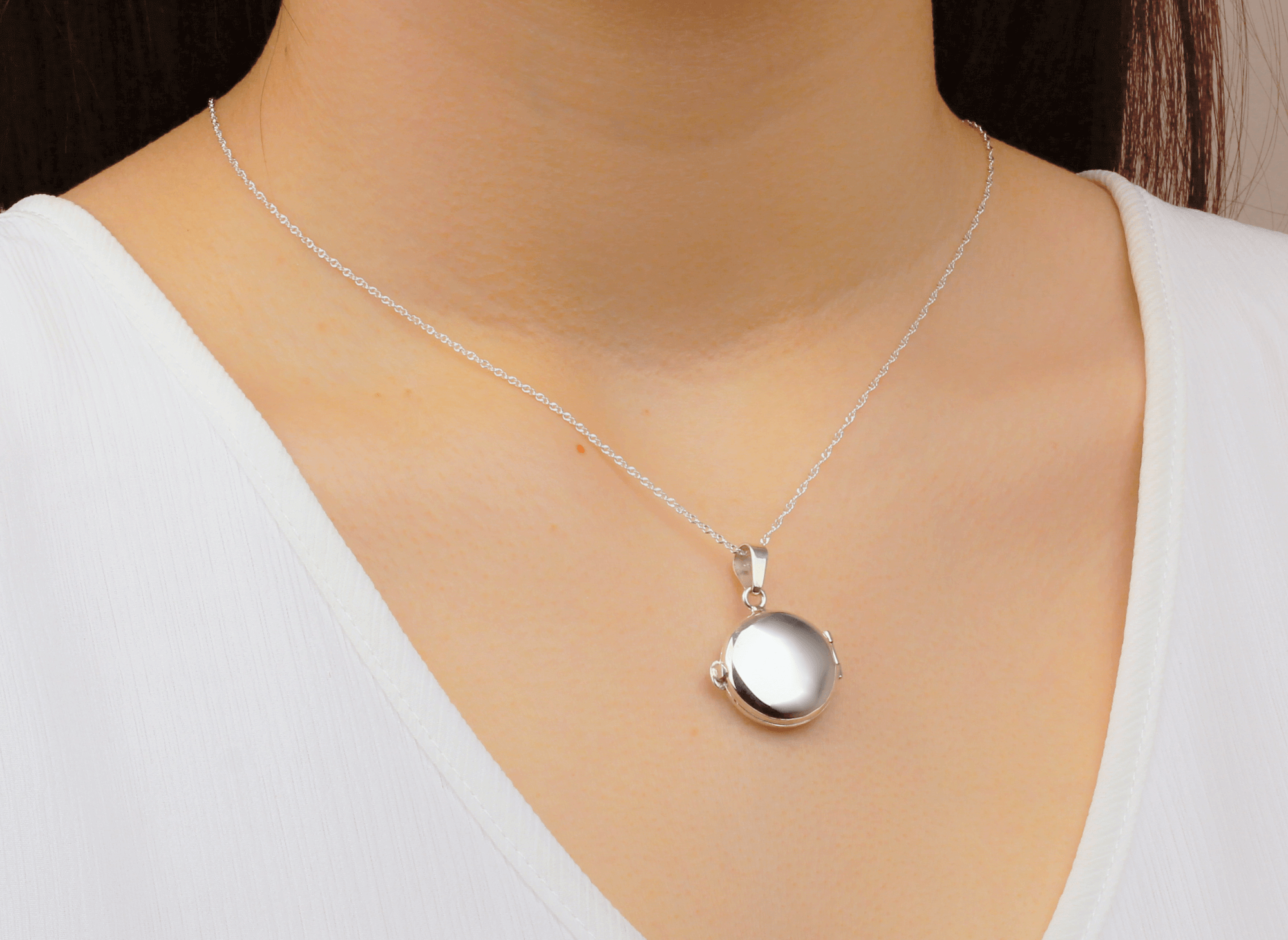 Dije Relicario Circular Llano