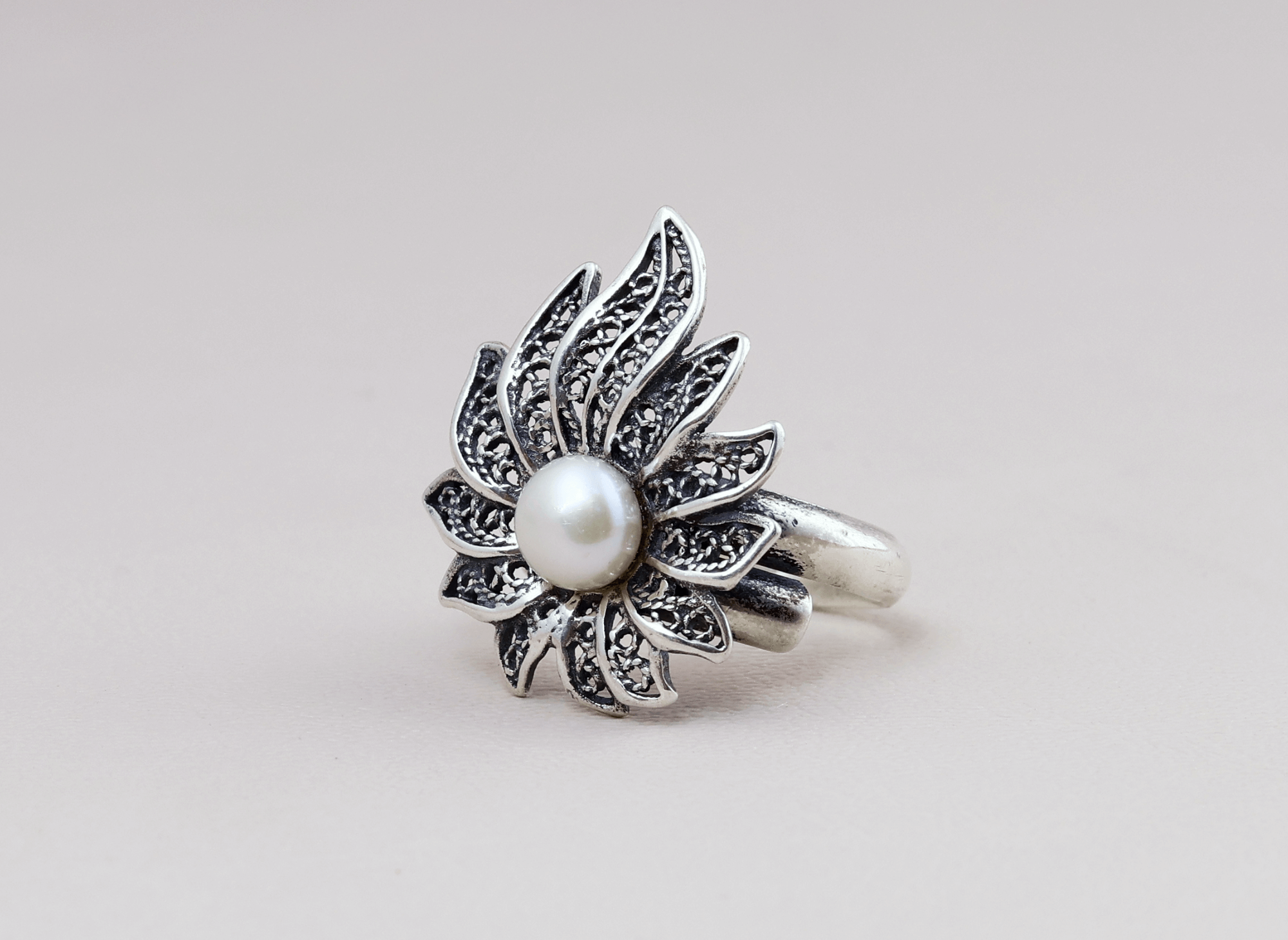 Sortija Girasol Perla Velvet