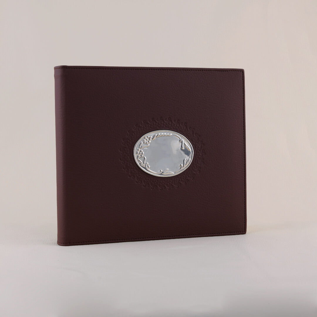 Álbum Placa Oval Marrón