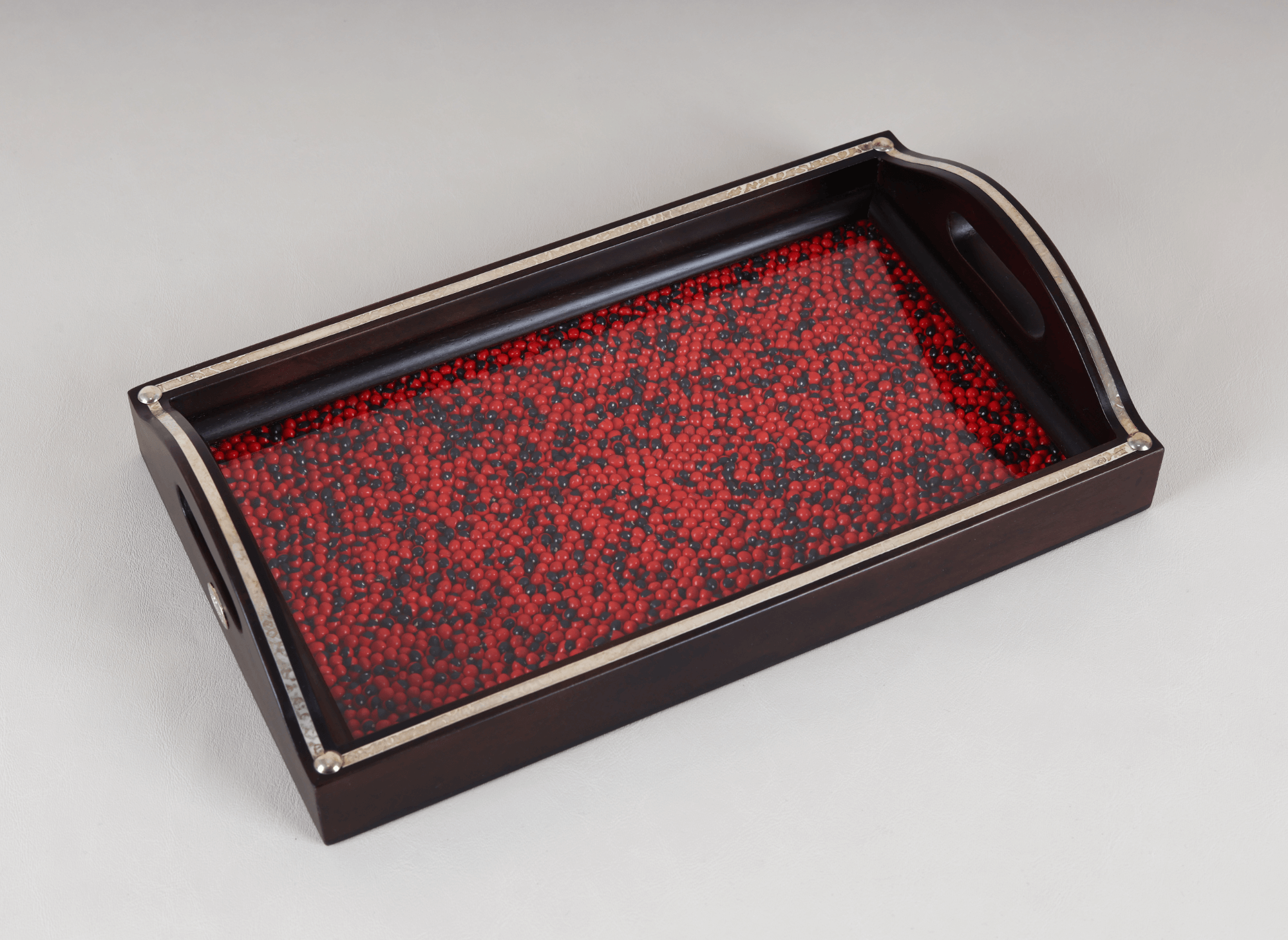 Azafate Huayruros Plata Martillada