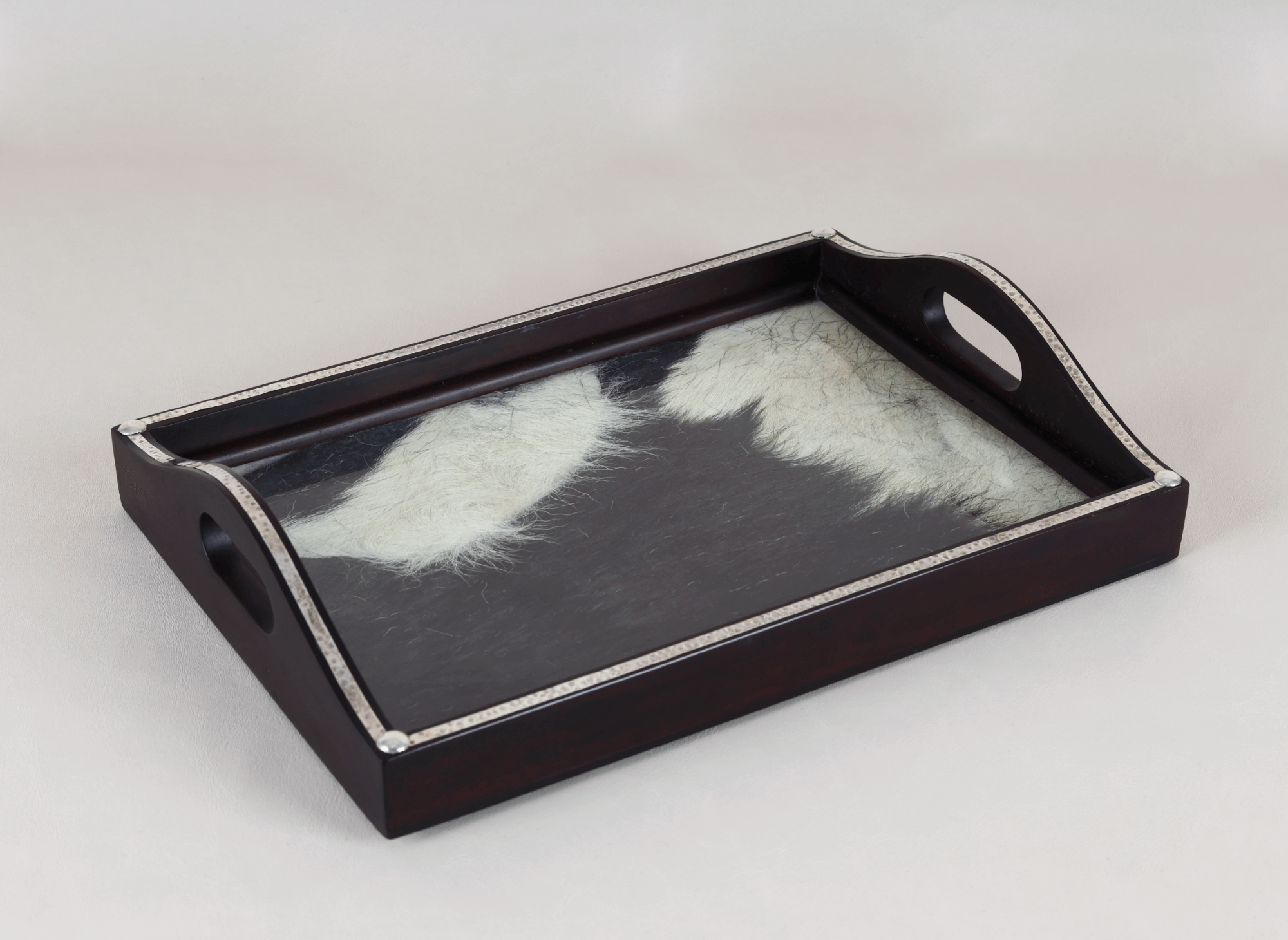 Azafate Piel Plata Martillada