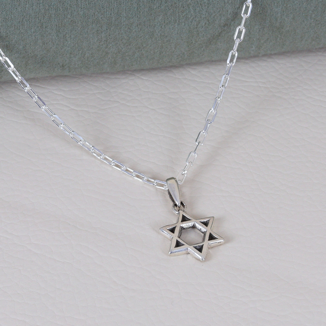 Collar Estrella De David Patinada