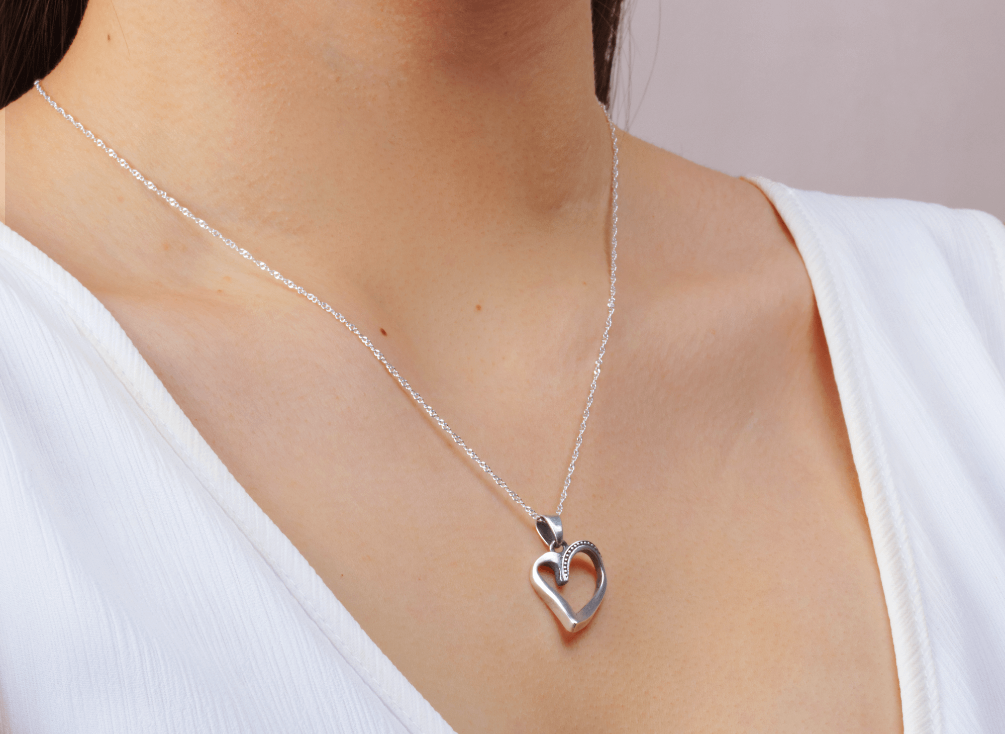 Collar Corazón Lana