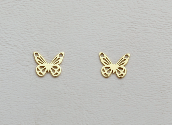 Arete Oro Mariposa Calada 18K