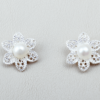 Arete Perla Flor Amapola - Imagen 2
