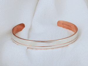 Pulsera Brazalete Plata / Cobre Lineal